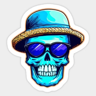 Summer Skull Sticker